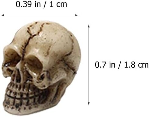 20 قطعة تمثال جماجم صغيرة للهالوين تمثال الهيكل العظمي للهالوين تمثال مصغر لرأس الهيكل العظمي لتزيين سطح المكتب للهالوين in Kuwait