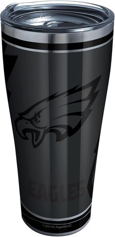 Tervis Triple Walled NFL Philadelphia Eagles Insulated Tumbler Cup Keeps Drinks Cold & Hot, 30oz - Stainless Steel, Blackout in Saudi Arabia