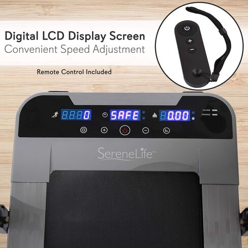 SereneLife Folding Digital Display Electric Treadmill – Fitness Training Cardio Equipment for Home Workouts, Jogging, Walking Exercise – Compact Minimal Profile Running Belt in Saudi Arabia