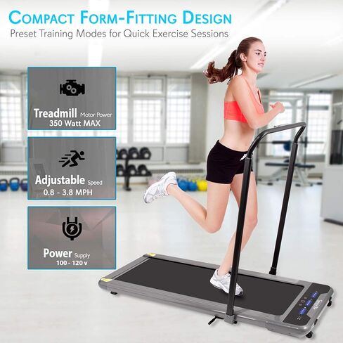 SereneLife Folding Digital Display Electric Treadmill – Fitness Training Cardio Equipment for Home Workouts, Jogging, Walking Exercise – Compact Minimal Profile Running Belt in Saudi Arabia