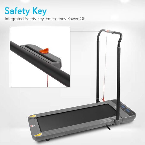 SereneLife Folding Digital Display Electric Treadmill – Fitness Training Cardio Equipment for Home Workouts, Jogging, Walking Exercise – Compact Minimal Profile Running Belt in Saudi Arabia