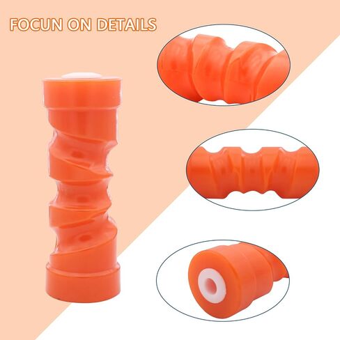 ORLANG 8 Inch/10 Inch/12 Inch Heavy Duty Boat Trailer Roller, Self Centering Keel Roller, Boat Rollers for Trailer, Polyurethane Keel Roller Assembly fits 5/8" Shaft - Blue/Orange in Saudi Arabia