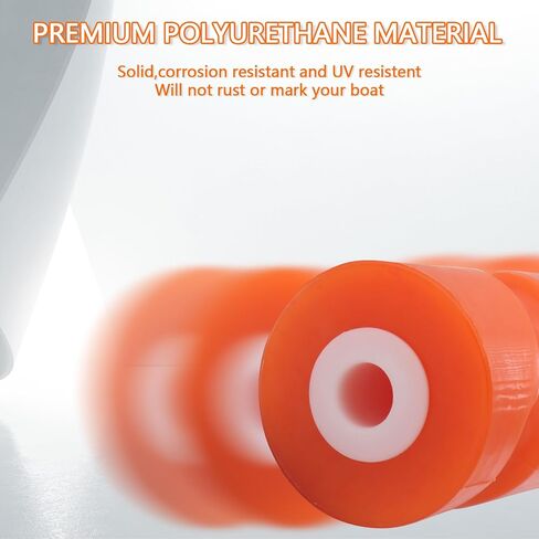 ORLANG 8 Inch/10 Inch/12 Inch Heavy Duty Boat Trailer Roller, Self Centering Keel Roller, Boat Rollers for Trailer, Polyurethane Keel Roller Assembly fits 5/8" Shaft - Blue/Orange in Saudi Arabia