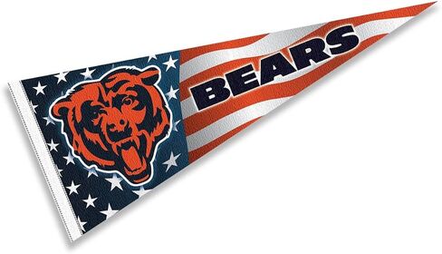 WinCraft Chicago Bears Nation USA Americana Stars and Stripes Pennant Banner Flag in Saudi Arabia
