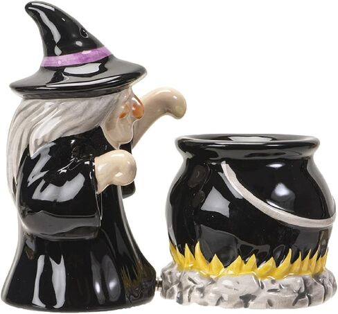 Pacific Trading Witch and Cauldron Salt and Pepper Shaker Set 2.2 Inch in Saudi Arabia
