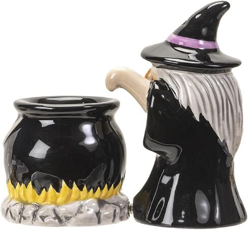 Pacific Trading Witch and Cauldron Salt and Pepper Shaker Set 2.2 Inch in Saudi Arabia