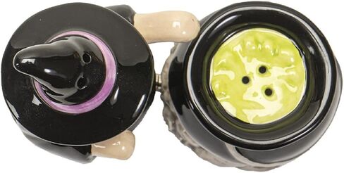Pacific Trading Witch and Cauldron Salt and Pepper Shaker Set 2.2 Inch in Saudi Arabia