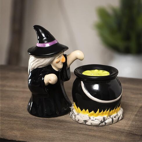 Pacific Trading Witch and Cauldron Salt and Pepper Shaker Set 2.2 Inch in Saudi Arabia