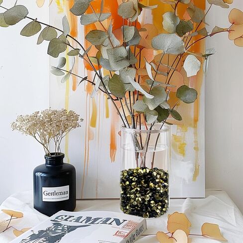 HappyFiller 3800 جهاز كمبيوتر شخصى 7 مم أكريليك الماس الأحجار الكريمة مزهرية الحشو لقطع الزفاف المركزية ديكور المنزل، تناثر طاولة الحفلات، ذهبي فاتح وأسود، دش الزفاف in Kuwait