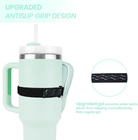 Epessa Water Bottle Pouch for Stanley, Tumbler Pouch for Stanley Cup Accessories, Running Water Bottle Bag for Stanley 20oz-40oz for Cards, Keys, Earphone, Workout Outdoor Gym Accessories for Women in Saudi Arabia