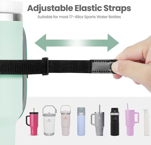 Epessa Water Bottle Pouch for Stanley, Tumbler Pouch for Stanley Cup Accessories, Running Water Bottle Bag for Stanley 20oz-40oz for Cards, Keys, Earphone, Workout Outdoor Gym Accessories for Women in Saudi Arabia