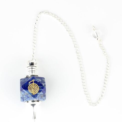 Lapis Lazuli Dodecahedron Engraved Usui Crystal Pendulum Natural Chakra in Saudi Arabia