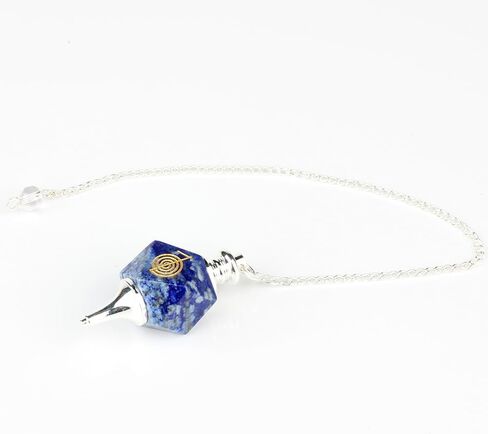 Lapis Lazuli Dodecahedron Engraved Usui Crystal Pendulum Natural Chakra in Saudi Arabia
