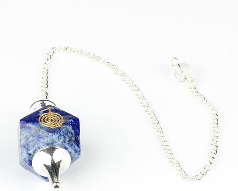 Lapis Lazuli Dodecahedron Engraved Usui Crystal Pendulum Natural Chakra in Saudi Arabia