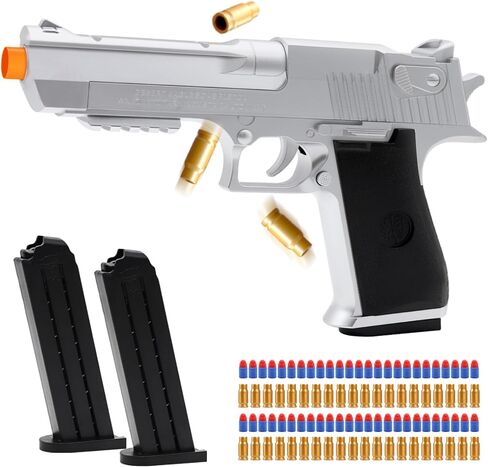 Pirate Toy Gun with 30 Foam Dart Bullets - Soft Bullet Toy Guns Toy Foam Blaster Shooting Educational Toy Model - Christmas Halloween Birthday Gifts for Boys Girls Adults Kids Age 3+ in Saudi Arabia