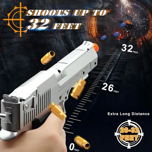 Pirate Toy Gun with 30 Foam Dart Bullets - Soft Bullet Toy Guns Toy Foam Blaster Shooting Educational Toy Model - Christmas Halloween Birthday Gifts for Boys Girls Adults Kids Age 3+ in Saudi Arabia
