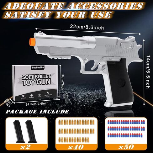 Pirate Toy Gun with 30 Foam Dart Bullets - Soft Bullet Toy Guns Toy Foam Blaster Shooting Educational Toy Model - Christmas Halloween Birthday Gifts for Boys Girls Adults Kids Age 3+ in Saudi Arabia