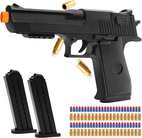 Pirate Toy Gun with 30 Foam Dart Bullets - Soft Bullet Toy Guns Toy Foam Blaster Shooting Educational Toy Model - Christmas Halloween Birthday Gifts for Boys Girls Adults Kids Age 3+ in Saudi Arabia