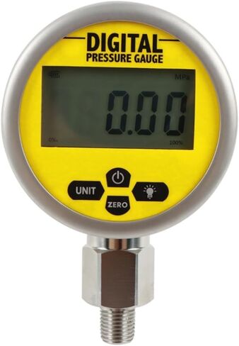 2400PSI Digital Hydraulic Pressure Gauge Pressure Manometer Pressure Sensor with 1/4-Inch NPT Connector Base Entry 200BAR/16Mpa 3.15" Dial Size in Saudi Arabia