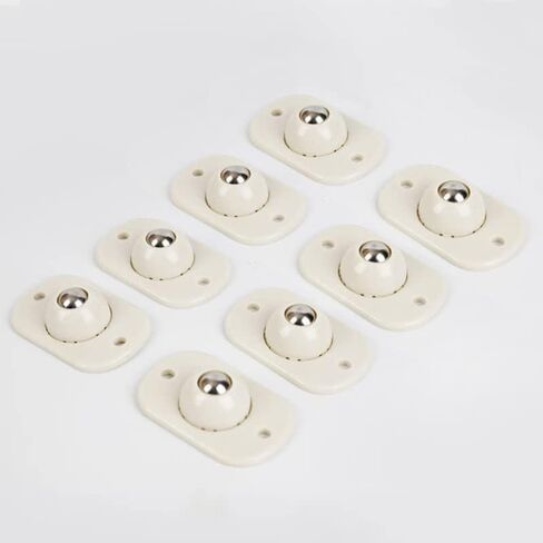 عجلات ذاتية اللصق، بكرة عالمية من نوع اللصق، عجلات لاصقة صغيرة دوارة 360 درجة، بكرة لاصقة قابلة للدوران لسلة المهملات، صندوق التخزين، الأثاث، 8 قطع. أبيض. in Kuwait