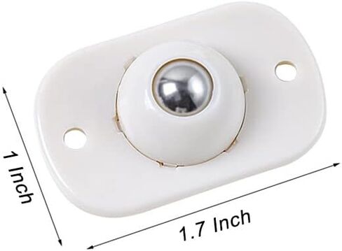 عجلات ذاتية اللصق، بكرة عالمية من نوع اللصق، عجلات لاصقة صغيرة دوارة 360 درجة، بكرة لاصقة قابلة للدوران لسلة المهملات، صندوق التخزين، الأثاث، 8 قطع. أبيض. in Kuwait