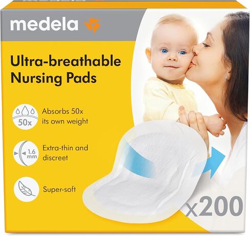 Medela Ultra-Breathable Nursing Pad | 60 Count, Highly Absorbent, Breathable and Discreet for Comfortable Wear in Kuwait