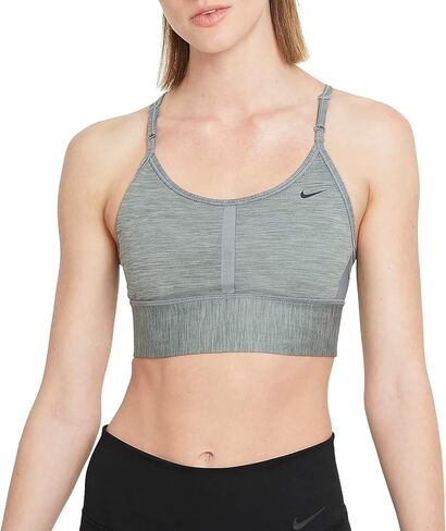 Nike Dri-FIT Indy Light-Support Padded Longline Sports Bra (Grey),Medium in Saudi Arabia