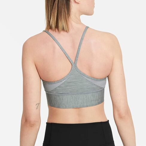 Nike Dri-FIT Indy Light-Support Padded Longline Sports Bra (Grey),Medium in Saudi Arabia