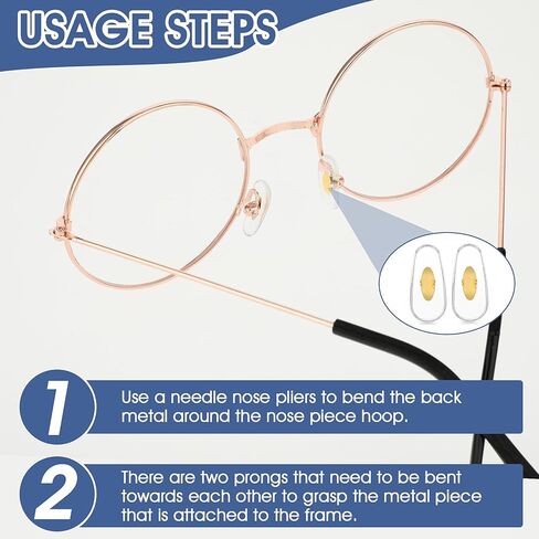 6 Pairs Replacement Nose Pads for Glasses, Ymapinc Silicone Sunglass Nose Pads Replacement Nose Piece Replacement Eyeglass Nose Pads Clip-on Anti-Slip Soft Nosepads for Eyeglasses in Kuwait