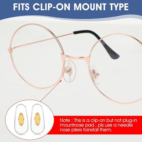 6 Pairs Replacement Nose Pads for Glasses, Ymapinc Silicone Sunglass Nose Pads Replacement Nose Piece Replacement Eyeglass Nose Pads Clip-on Anti-Slip Soft Nosepads for Eyeglasses in Kuwait