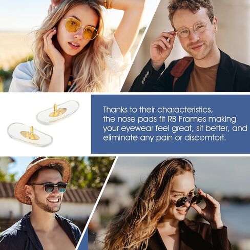 6 Pairs Replacement Nose Pads for Glasses, Ymapinc Silicone Sunglass Nose Pads Replacement Nose Piece Replacement Eyeglass Nose Pads Clip-on Anti-Slip Soft Nosepads for Eyeglasses in Kuwait