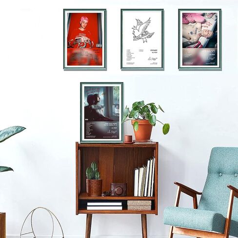 sigeliu Lil Peep Poster Album Cover Limited Edition Posters (Set of 4) Unframed 8in x 12in(20x30cm) Wall Art Decor Print Picture Paintings for Living Room Bedroom Decoration in Saudi Arabia
