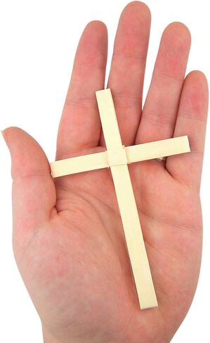 Needzo Small Hand Held Folded Easter Palm Cross, 4 Inch, Pack of 10 in Saudi Arabia