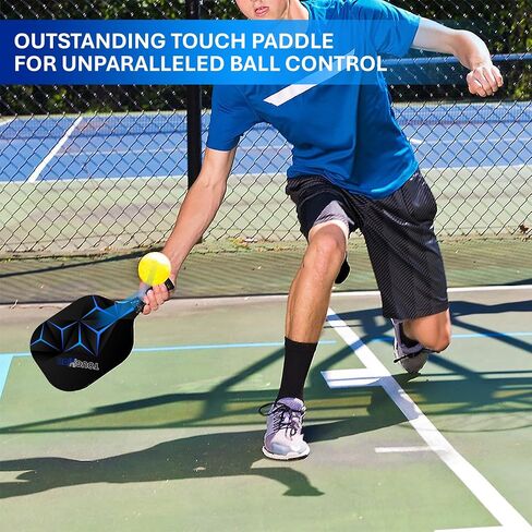 مجموعة مجاذيف Pickleball مكونة من مضاربين و4 كرات مخلل - مجموعة كرات مخلل سطحية من الألياف الزجاجية مع قبضة خفيفة الوزن وغير قابلة للانزلاق - مجموعة مجداف كرة مخلل للمبتدئين والمحترفين in Saudi Arabia