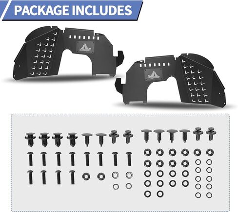 I1MOTOR بطانات الحاجز الداخلي لعام 2019 2020 2021 2022 2023 Jeep Gladiator JT 2WD & 4WD، 4 قطع أمامية وخلفية للطرق الوعرة من سبائك الصلب مشاعل سبلاش واقيات الطين وعجلات غطاء جيد in Kuwait