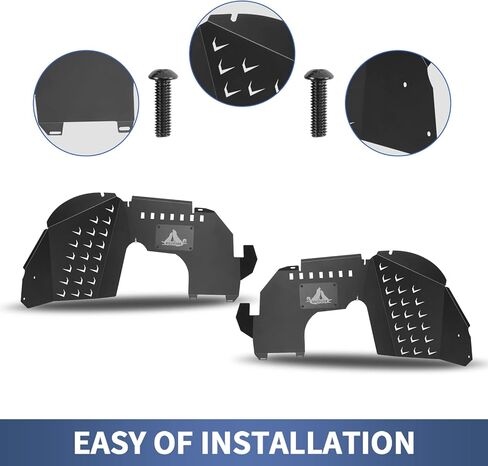 I1MOTOR بطانات الحاجز الداخلي لعام 2019 2020 2021 2022 2023 Jeep Gladiator JT 2WD & 4WD، 4 قطع أمامية وخلفية للطرق الوعرة من سبائك الصلب مشاعل سبلاش واقيات الطين وعجلات غطاء جيد in Kuwait