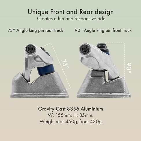 Mindless Surf Skate Trucks Sand Blasted Pair W Extra Bushings | 159mm Fast and Progressive Trucks Low Weight Responsive for Fast Turns Snappy Cutbacks | Spare Set for Longboard Surf Skateboard in Saudi Arabia