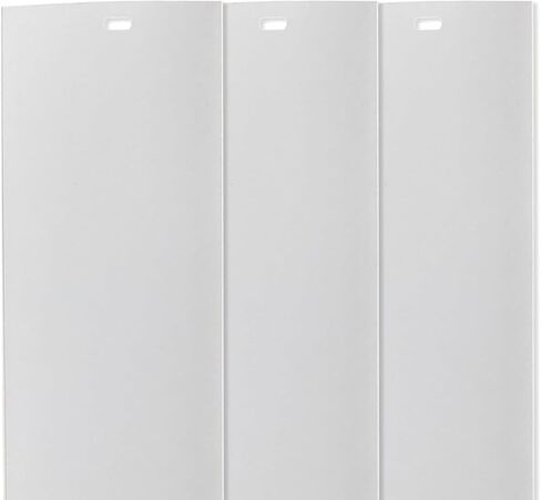 شرائح بديلة للمكفوفين الرأسية من الفينيل/PVC، 3 عبوات، باللون الأبيض الفاتح - نمط أملس ومنحني - طول صديق للبيئة وقابل للتشذيب - مثالي لاستبدال الستائر المكسورة in Kuwait