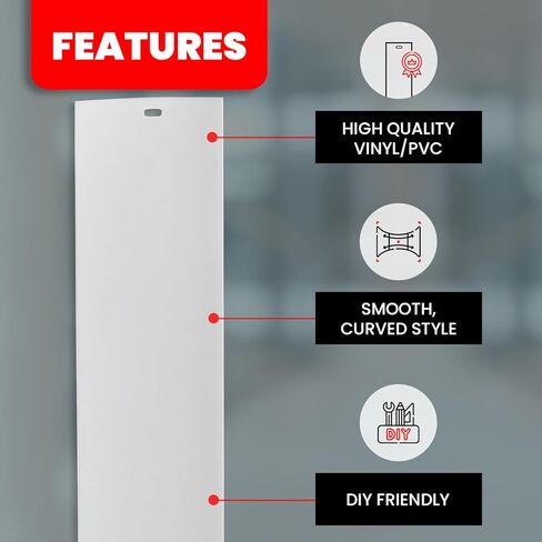 شرائح بديلة للمكفوفين الرأسية من الفينيل/PVC، 3 عبوات، باللون الأبيض الفاتح - نمط أملس ومنحني - طول صديق للبيئة وقابل للتشذيب - مثالي لاستبدال الستائر المكسورة in Kuwait