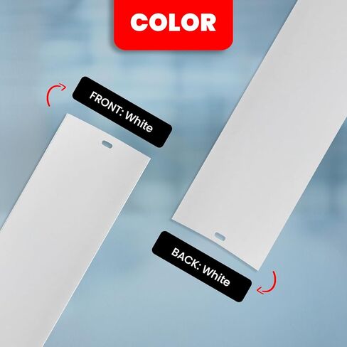 شرائح بديلة للمكفوفين الرأسية من الفينيل/PVC، 3 عبوات، باللون الأبيض الفاتح - نمط أملس ومنحني - طول صديق للبيئة وقابل للتشذيب - مثالي لاستبدال الستائر المكسورة in Kuwait