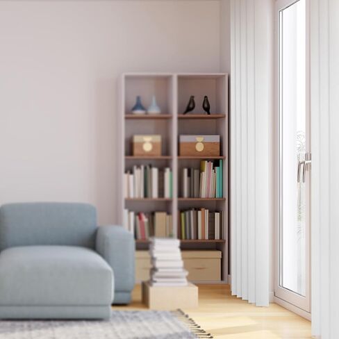 شرائح بديلة للمكفوفين الرأسية من الفينيل/PVC، 3 عبوات، باللون الأبيض الفاتح - نمط أملس ومنحني - طول صديق للبيئة وقابل للتشذيب - مثالي لاستبدال الستائر المكسورة in Kuwait