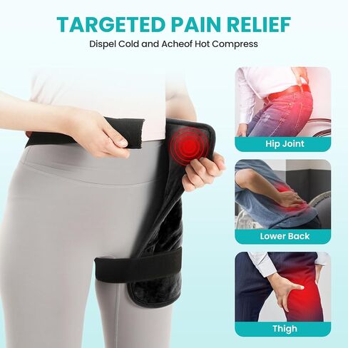 TABEKE Hip Heating Pad for Hip/Sciatica Pain Relief, Hip Support Brace, Lower Back/Thigh/Buttock Electric Heat Pad, Hot Physical Therapy Devices for Men, Women in Saudi Arabia
