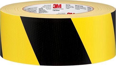 3M 1125-BY Hazard Marking Duct Tape, Black & Yellow, 1.88 inches by 25 Yards, 1 roll in Saudi Arabia
