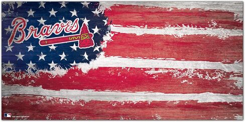 لافتة علم Atlanta Braves للجنسين من Fan Creations MLB Atlanta Braves، لون الفريق، 6 × 12، (M1007-Braves) in Saudi Arabia