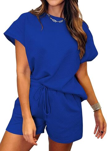 MOEENCN Womens Sets 2 Piece Outfits Sweatsuits Casual Lounge Jogger Sets Sweat Shorts Set Travel Matching Clothing in Saudi Arabia