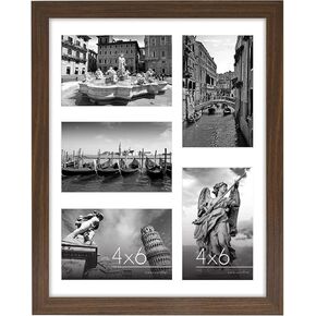 إطار صورة مجمعة مقاس 6 × 20 من Americanflat مع زجاج مقاوم للكسر - يناسب (3) صور مقاس 4 × 6 أو صورة واحدة مقاس 6 × 20 - مجموعة إطارات حائط المعرض - مجموعة مميزة - إطار صور للحائط أو سطح الطاولة - أسود