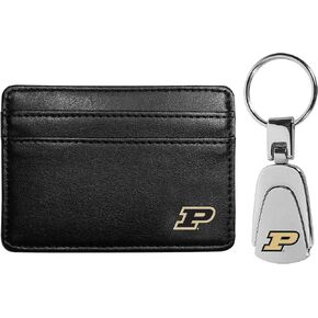 Siskiyou Sports NCAA Purdue Boilermakers Weekend Wallet & Steel Key Chain, Black, One Size