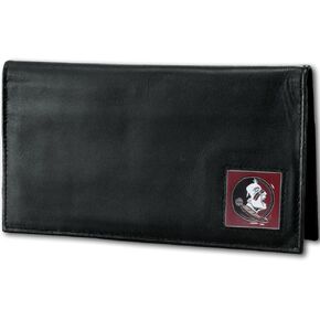 NCAA Siskiyou Sports Fan Shop Florida State Seminoles Deluxe Leather Checkbook Cover One Size Black