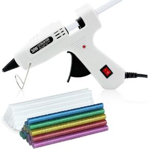 مجموعة مسدس الغراء الساخن، مسدس غراء صغير يذوب بالحرارة للحرف اليدوية مع 30 عصا غراء ملونة، مسدسات غراء حرفية مع حامل أكواب شفط بما في ذلك حصيرة سيليكون للحرف اليدوية، وفنون المدرسة اليدوية، وإصلاح المنزل in Kuwait