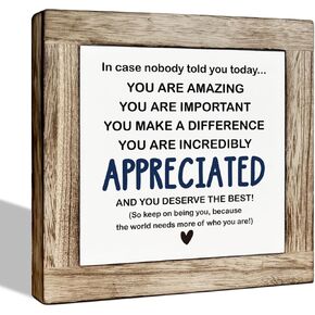 Farmhouse Wood Sign, In Case Nobody Told You Today Sign, Wooden Box Sign Plaque, Inspirational Desk Sign, Office Decor, Motivational Home Office Decor, Encouragement Gift for Him Her